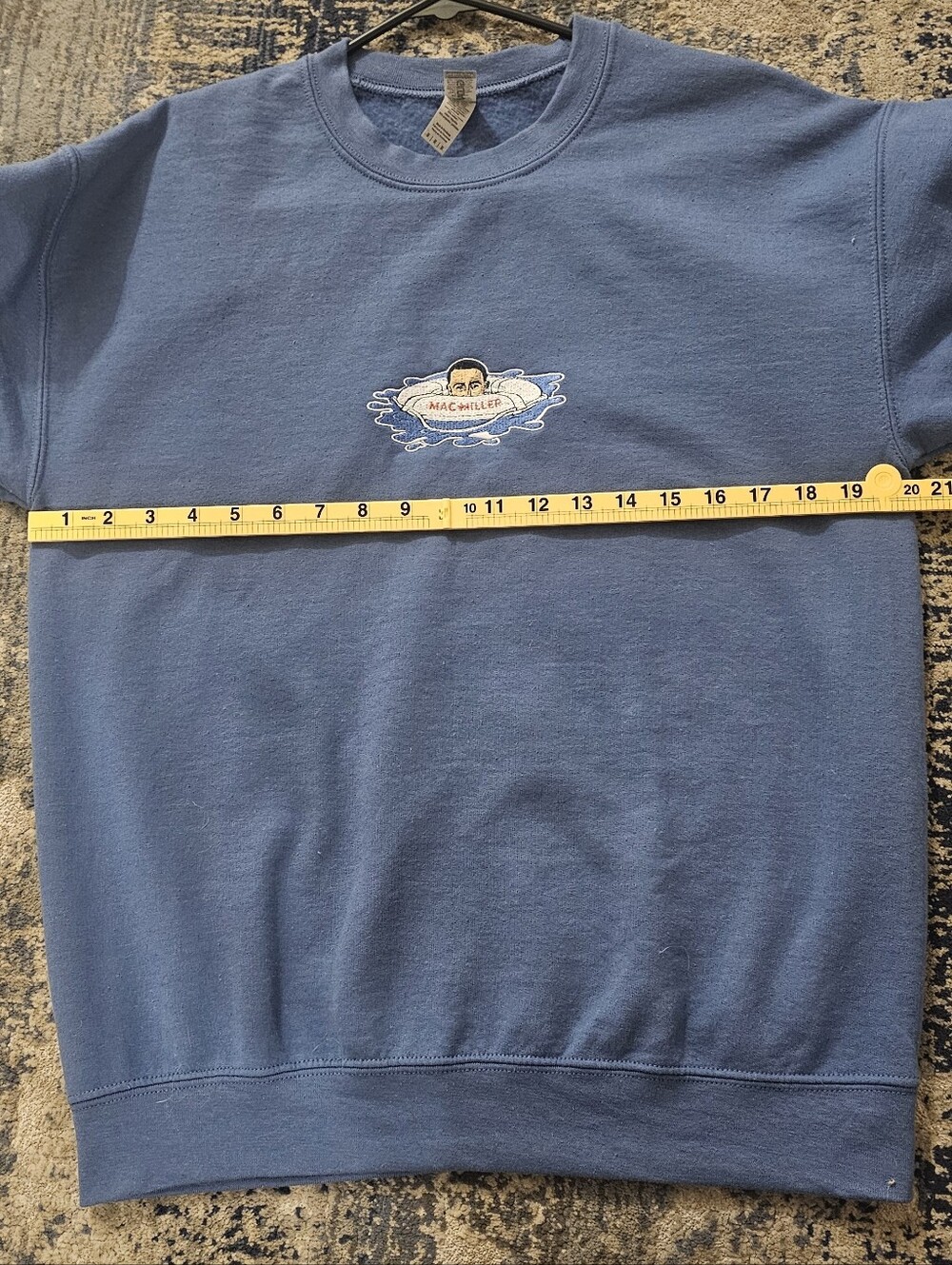 Mac Miller Gildan Blue Crewneck Sweatshirt - Picture 6 of 6
